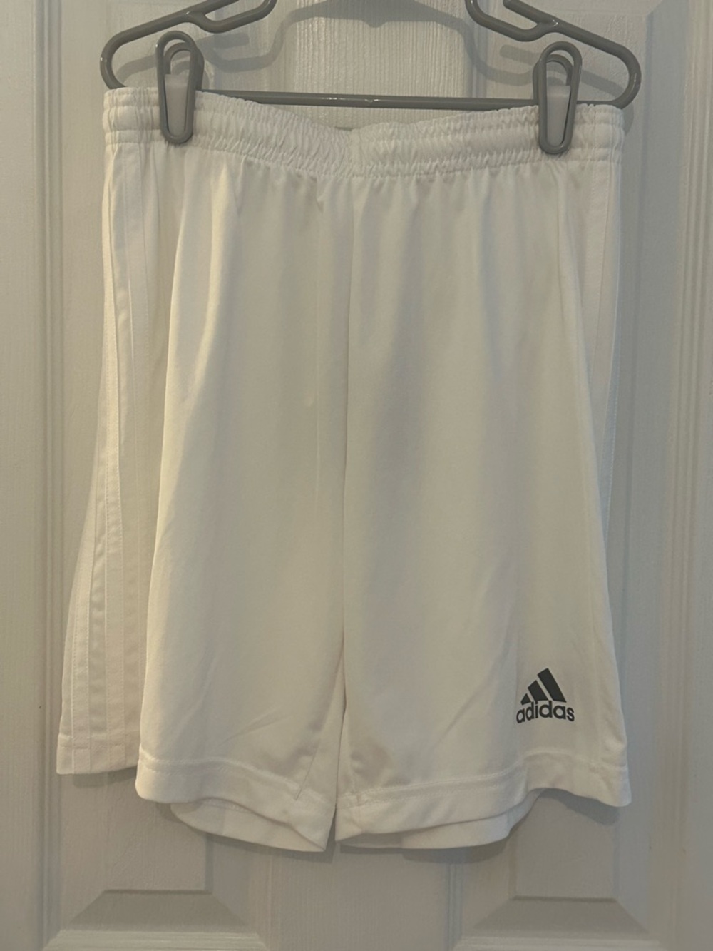 NWT Boys Adidas White Soccer Shorts